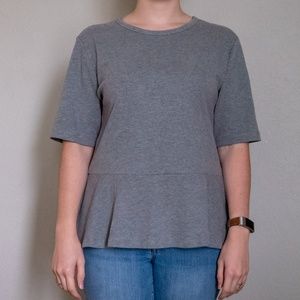 GAP Peplum Knit Top with Zipper Detail